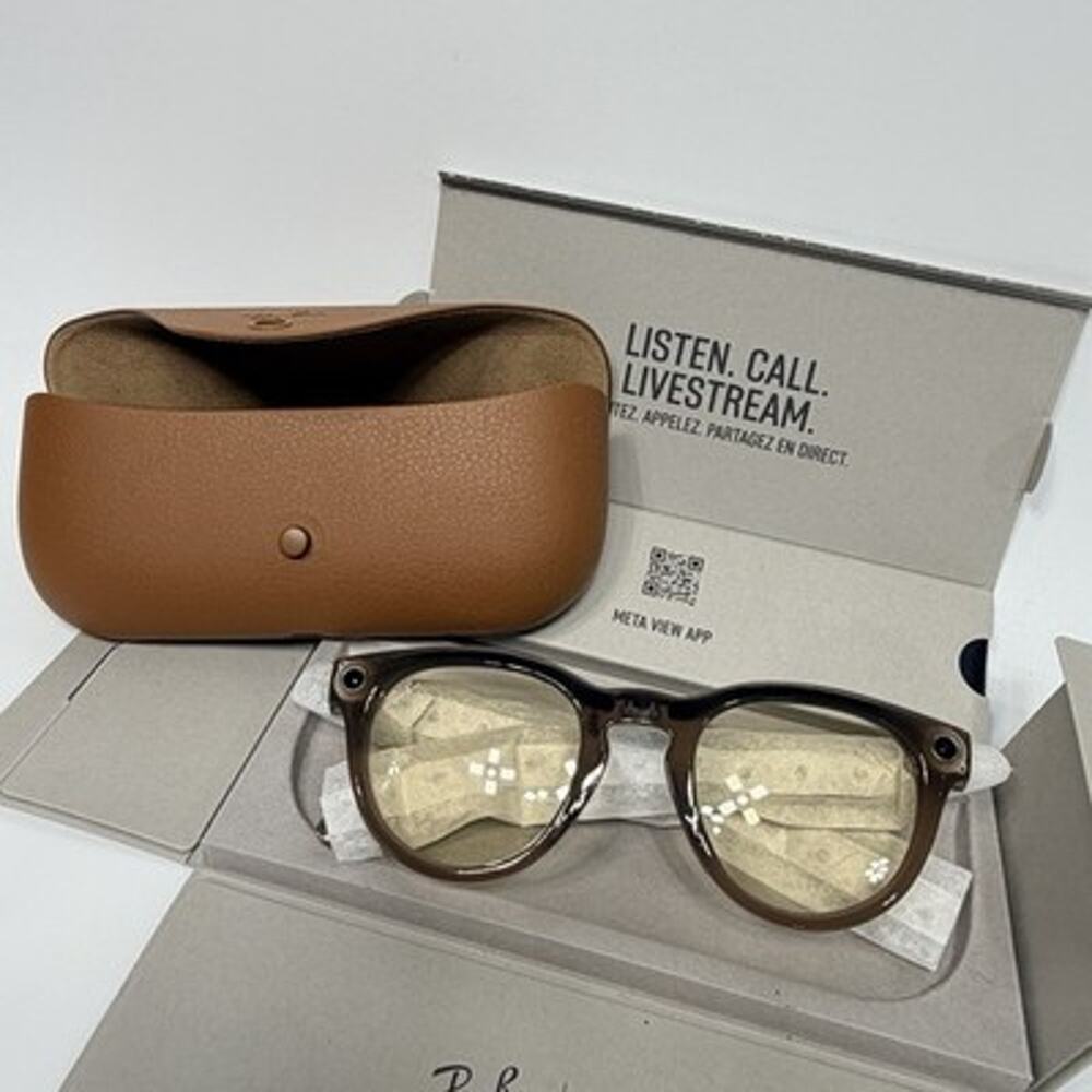 Ray-Ban Meta Headliner Gen 1 Shiny Warm Stone Transparent Saffron